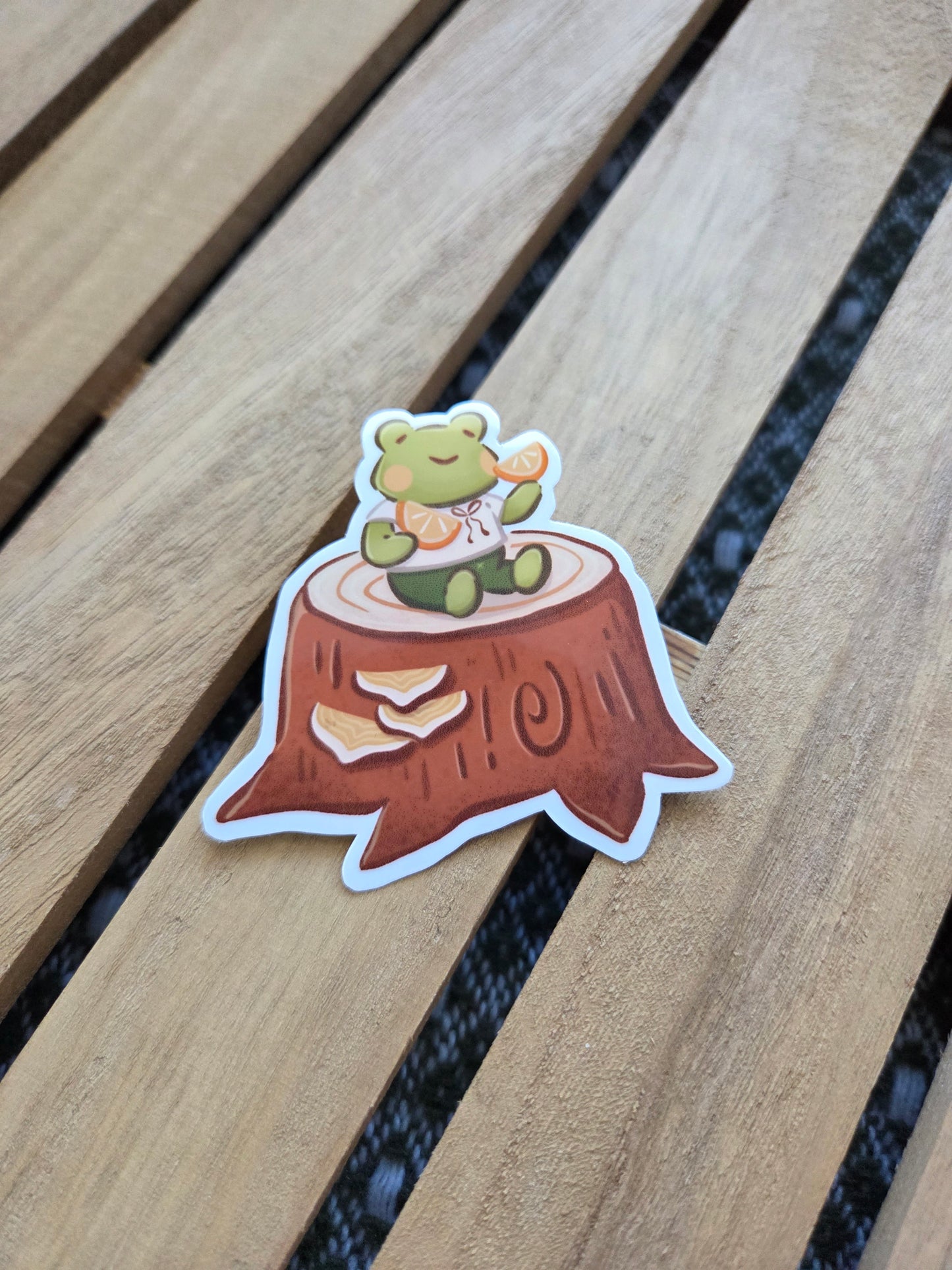 ☆ Frog on a Log Sticker