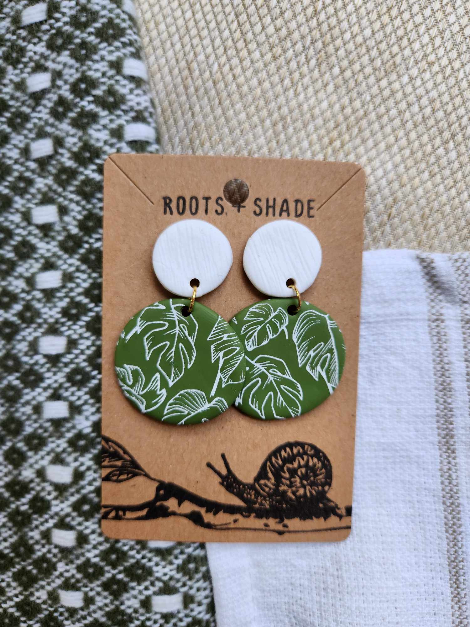 Statement Funky Shapes Resin newest Stud Dangle Earrings, circle oval OR monstera leaf