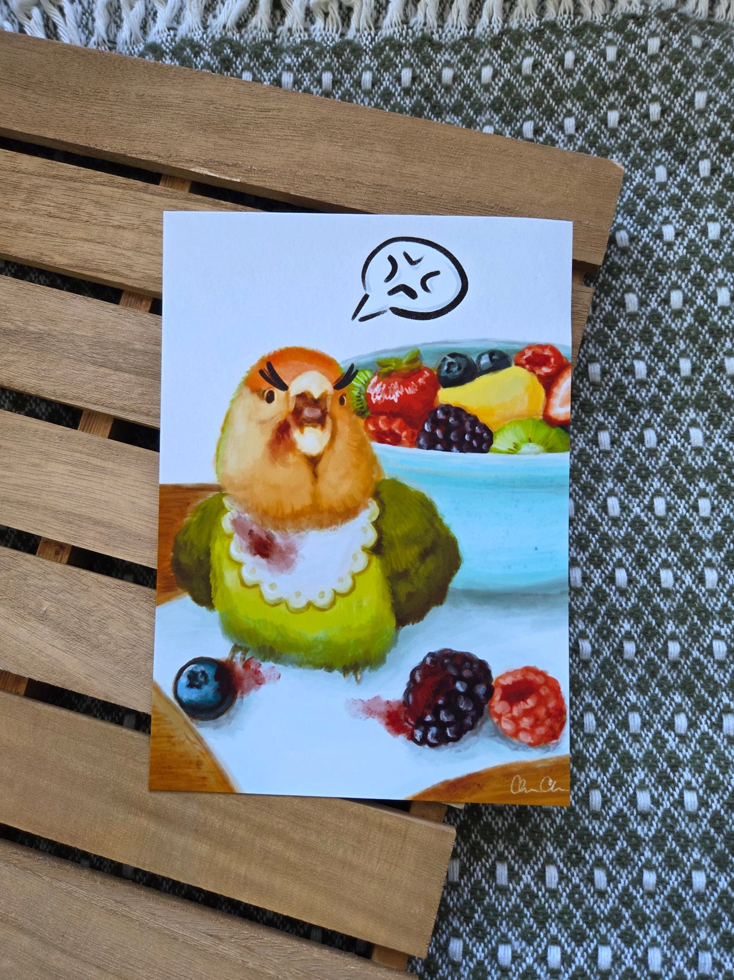 ✿ Hungry Love Bird 5"x7" Art Print