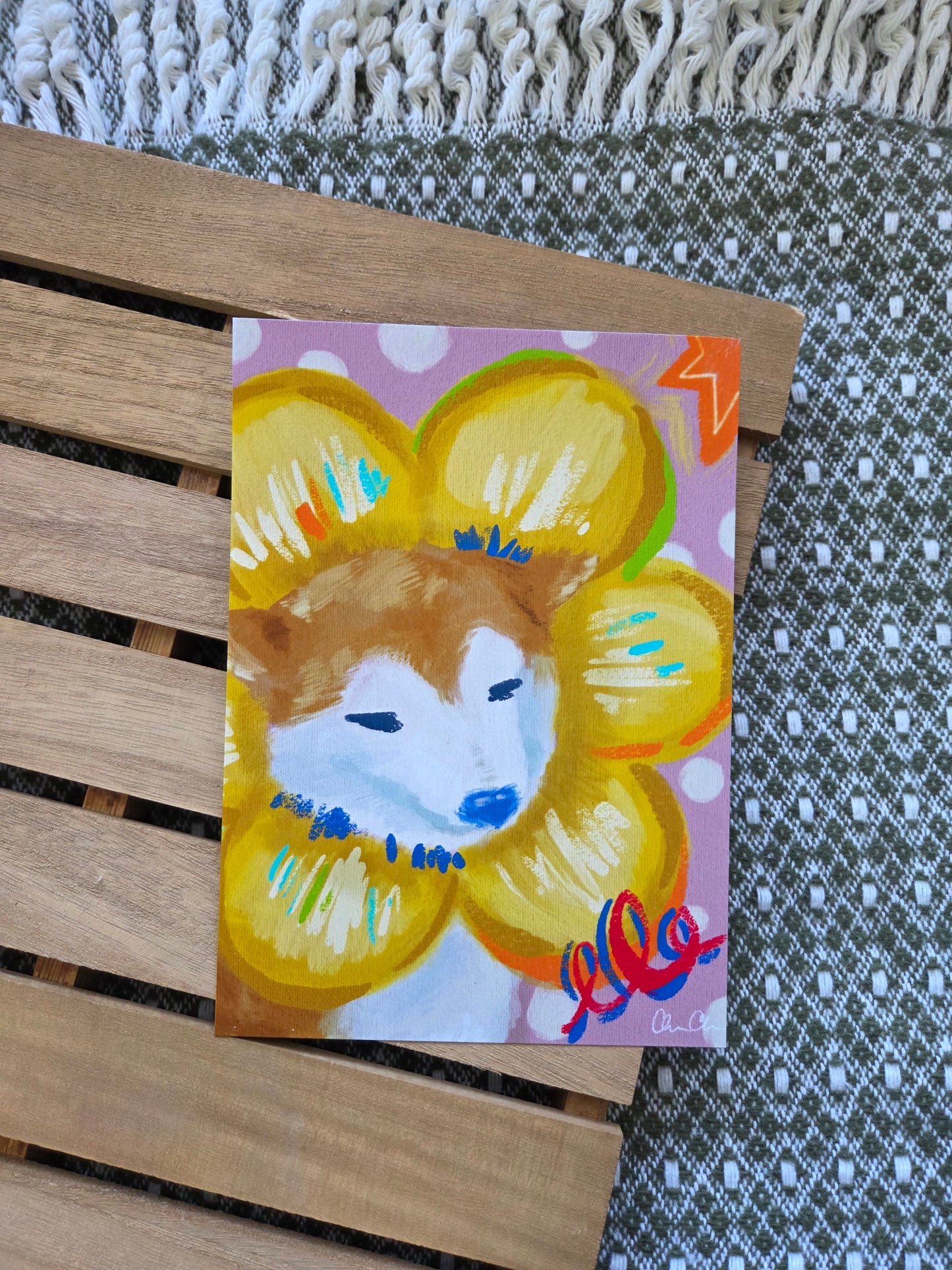 ✿ Flower Shiba 5"x7" Art Print