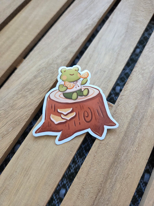 ☆ Frog on a Log Sticker