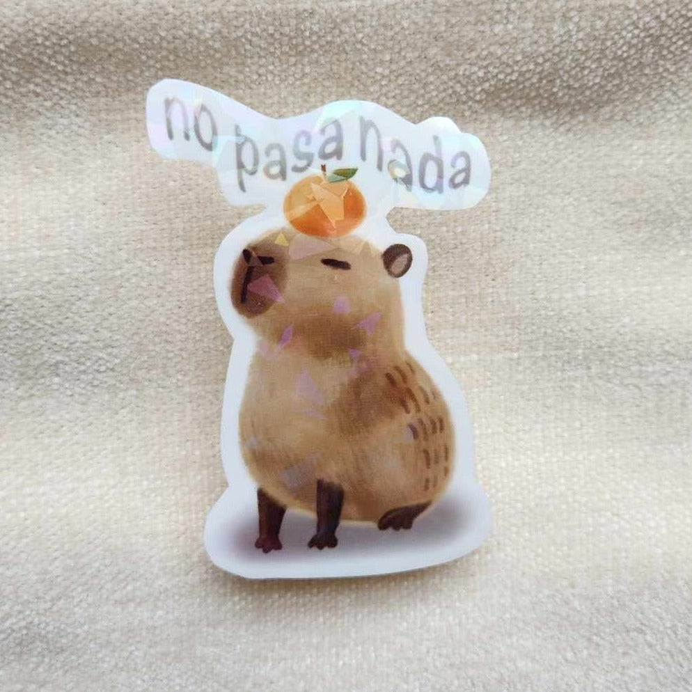 ☆ Carefree Capybara Sticker