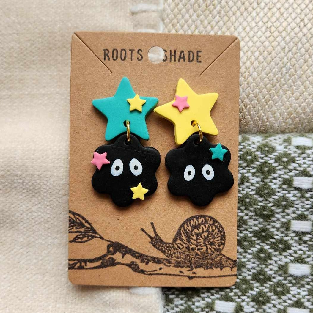 Soot Sprite Handmade Polymer Clay Earrings