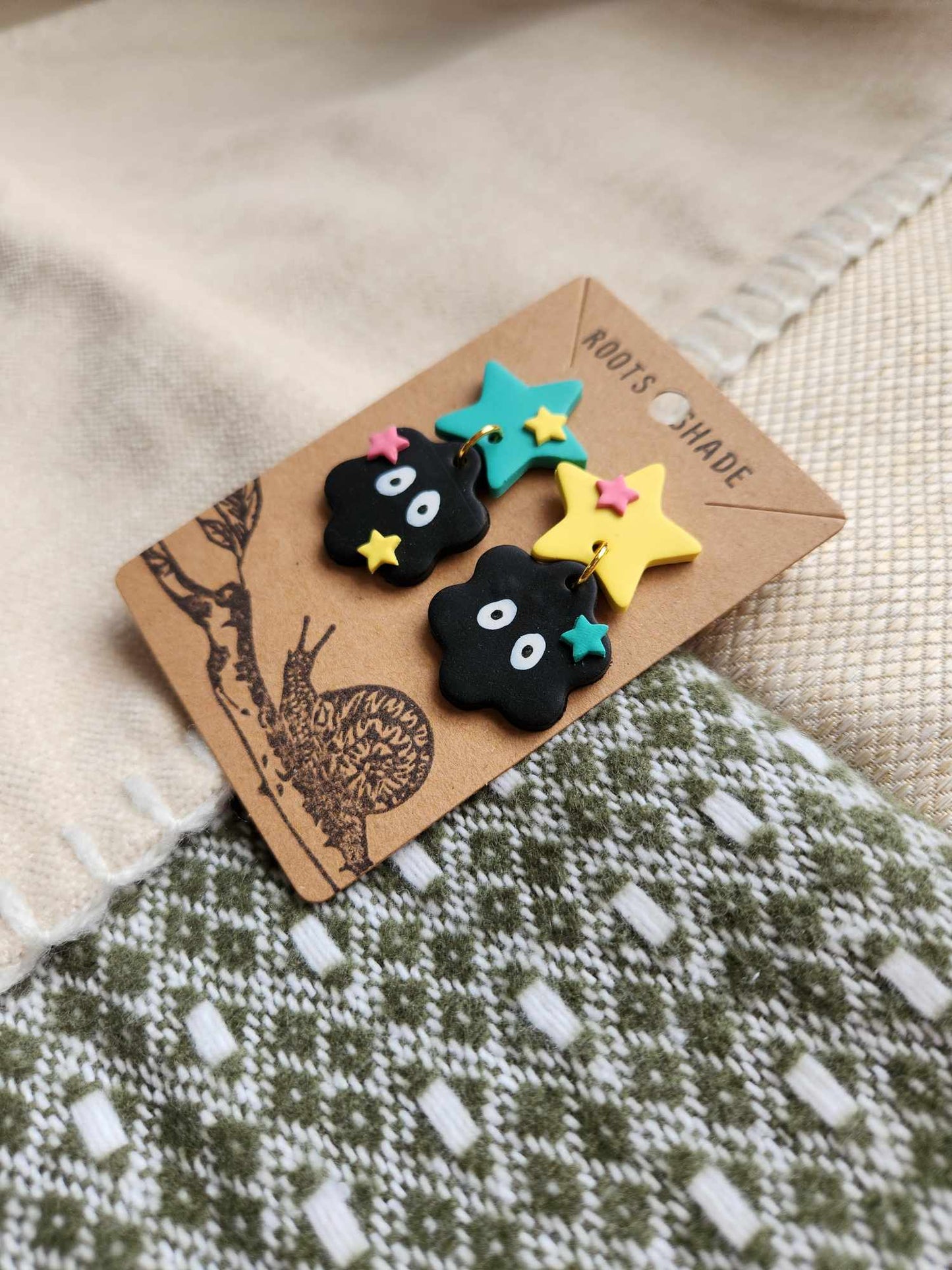 Soot Sprite Handmade Polymer Clay Earrings