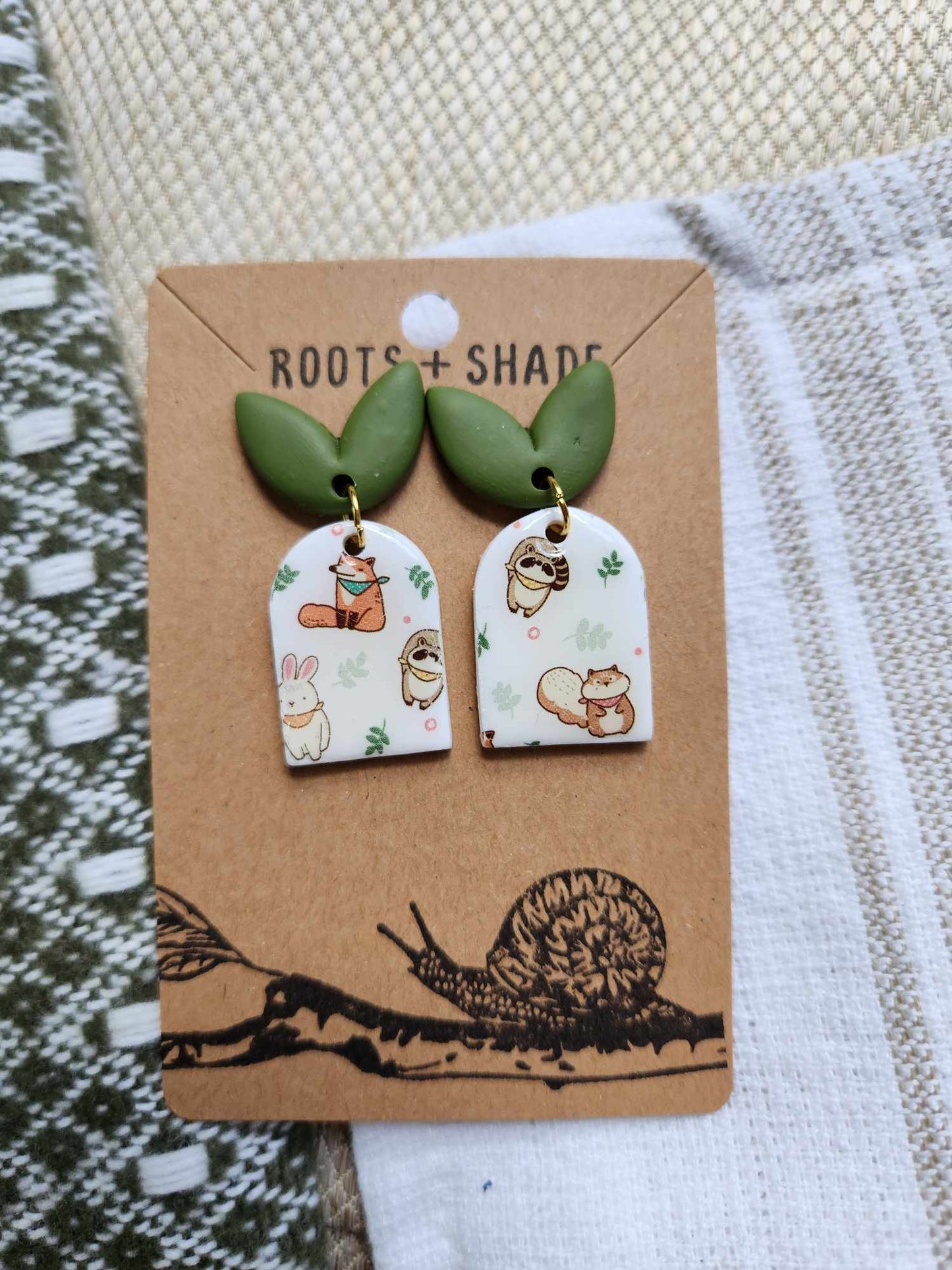 Woodland Creatures Handmade Polymer Clay Earrings